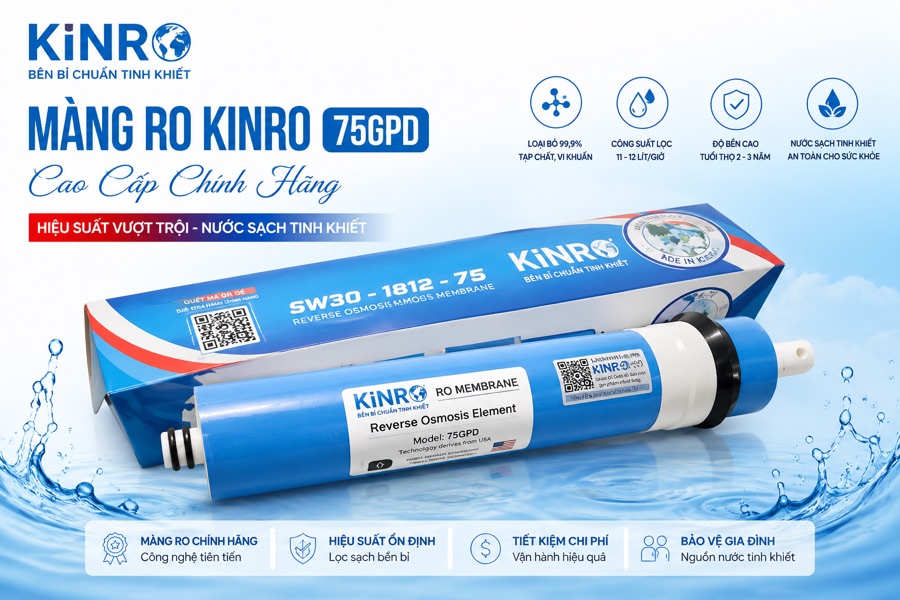 Màng RO Kinro 75GPD (sản phẩm cao cấp)