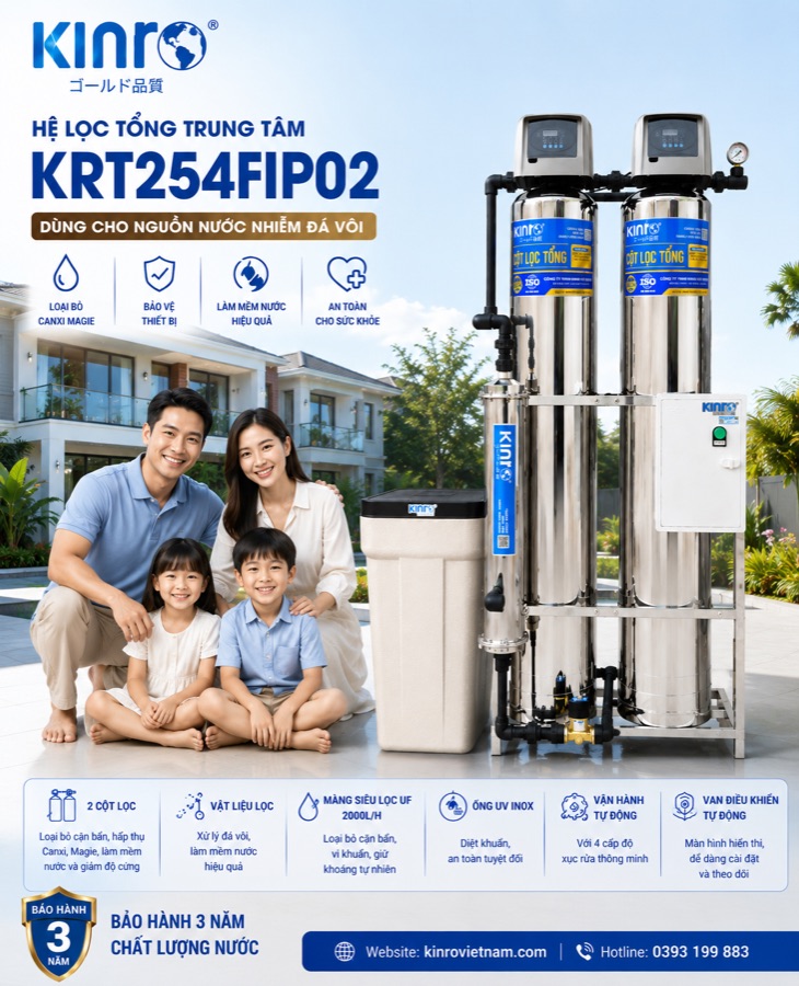 Hệ lọc tổng Kinro KRT254FIP02 làm mềm nước cứng cao cấp ảnh 4