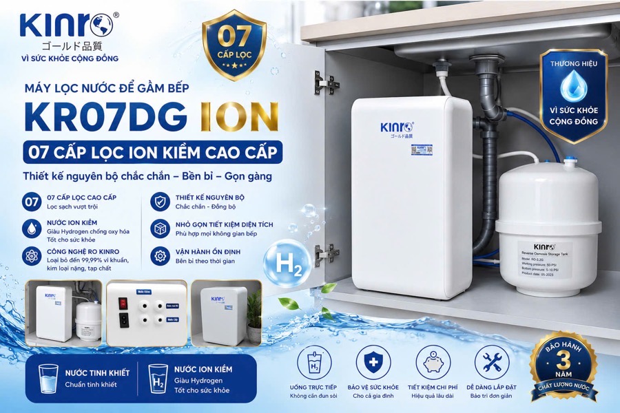 Máy lọc nước để gầm Kinro KR07DG ION